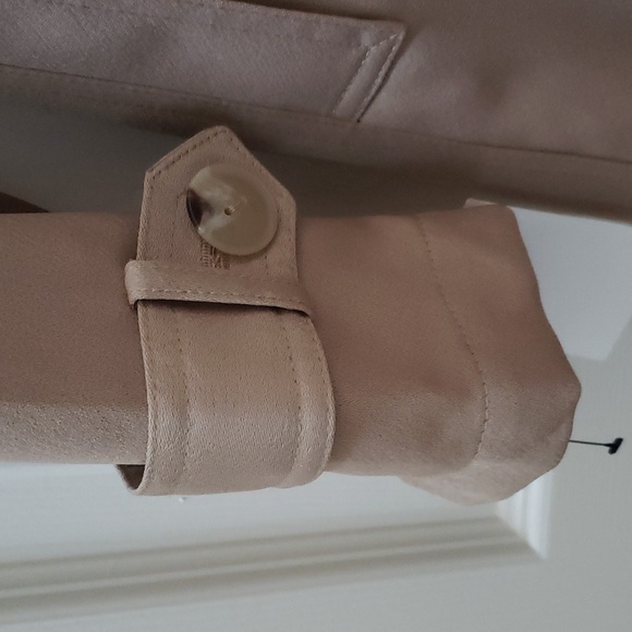 New Something Navy Trench Coat, Size S - Picture 4 of 5